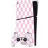 Pink and White Checkerboard PS5 Slim Digital Edition Console Skin