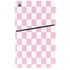 Pink and White Checkerboard PS5 Slim Digital Edition Console Skin