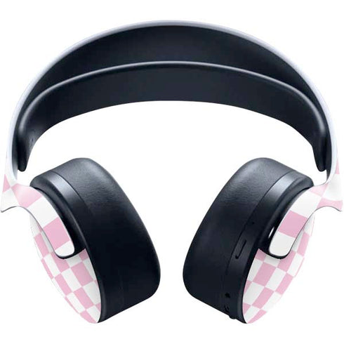 Pink and White Checkerboard PULSE 3D Wireless Headset for PS5 Skin