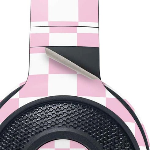 Pink and White Checkerboard Razer Kraken X Skin