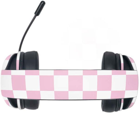 Pink and White Checkerboard Razer Kraken X Skin