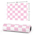 Pink and White Checkerboard Gaming Mouse Pad