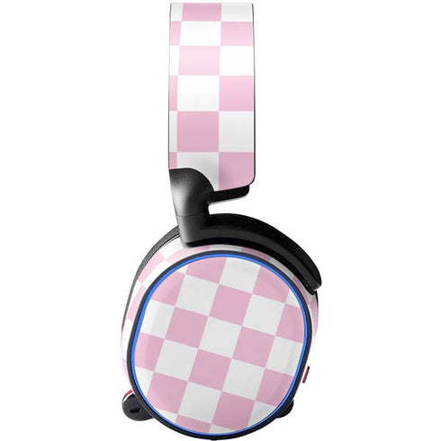 Pink and White Checkerboard SteelSeries Arctis 5 Skin