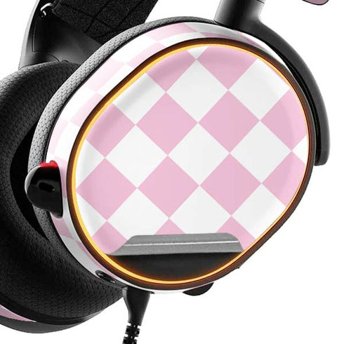 Pink and White Checkerboard SteelSeries Arctis 5 Skin