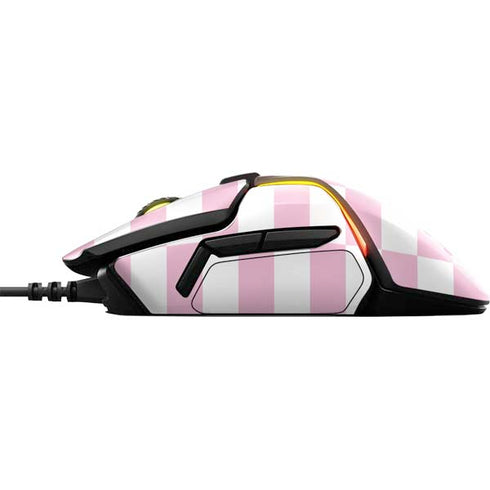 Pink and White Checkerboard SteelSeries Rival 600 Gaming Mouse Skin
