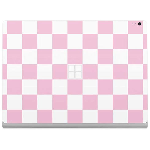 Pink and White Checkerboard Surface Book 2 13.5in Skin