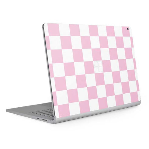 Pink and White Checkerboard Surface Book 2 15in Skin