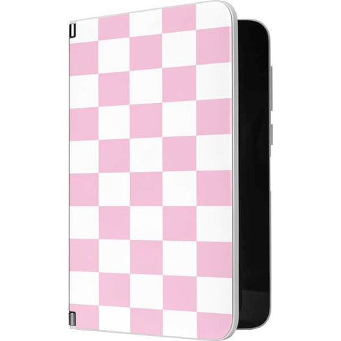 Pink and White Checkerboard Surface Duo Skin