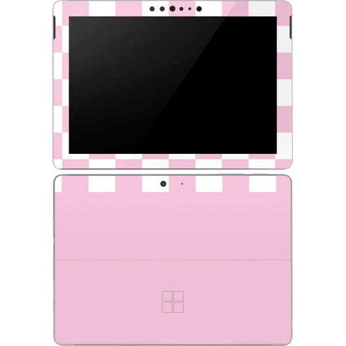 Pink and White Checkerboard Surface Go Skin