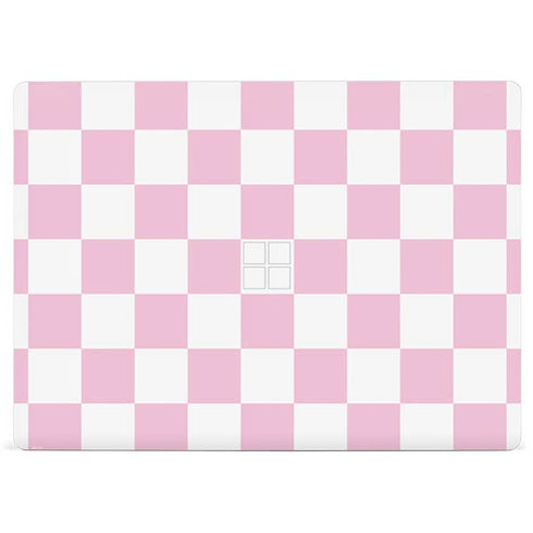 Pink and White Checkerboard Surface Laptop 3 13.5in Skin