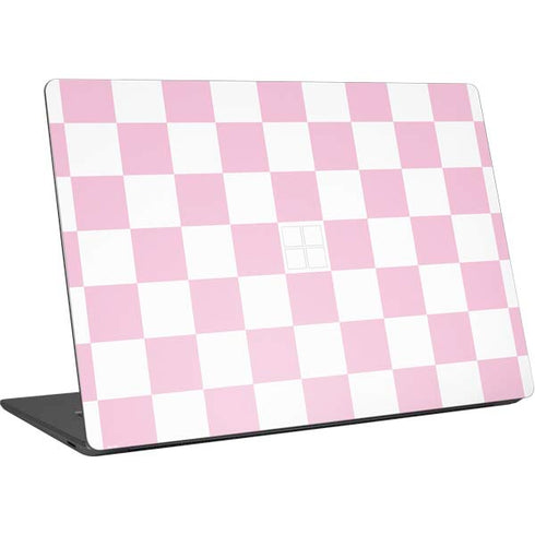 Pink and White Checkerboard Surface Laptop 4 15in Skin