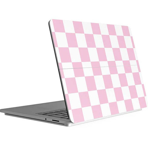 Pink and White Checkerboard Surface Laptop Studio Skin