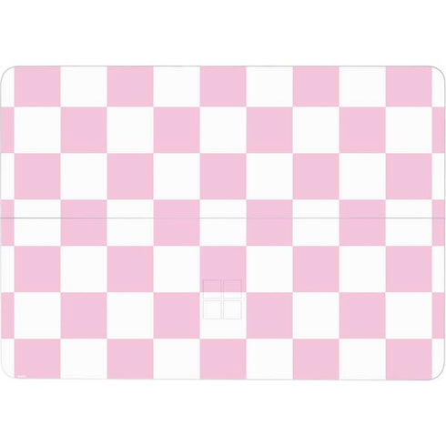 Pink and White Checkerboard Surface Laptop Studio Skin