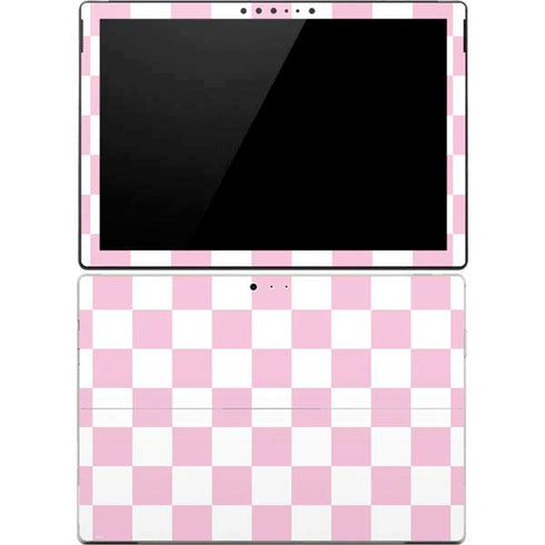 Pink and White Checkerboard Surface Pro 4 Skin