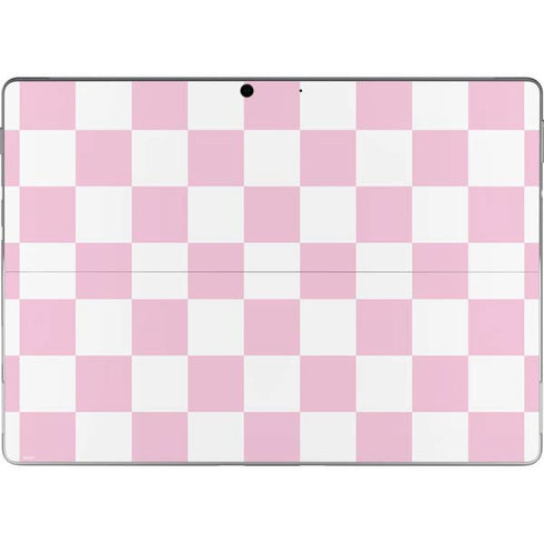 Pink and White Checkerboard Surface Pro 8 Skin