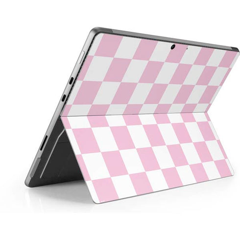 Pink and White Checkerboard Surface Pro 8 Skin