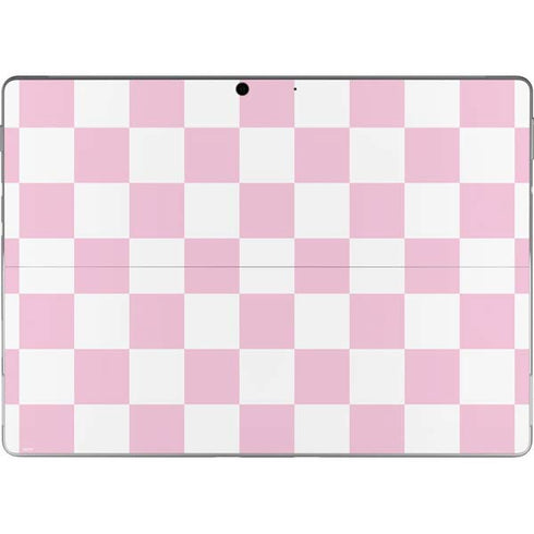 Pink and White Checkerboard Surface Pro 9 Skin
