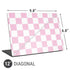 Pink and White Checkerboard Universal Laptop 12in (9.8 x 6.8in) Skin