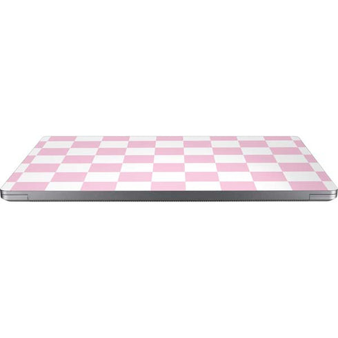 Pink and White Checkerboard Universal Laptop 12in (9.8 x 6.8in) Skin