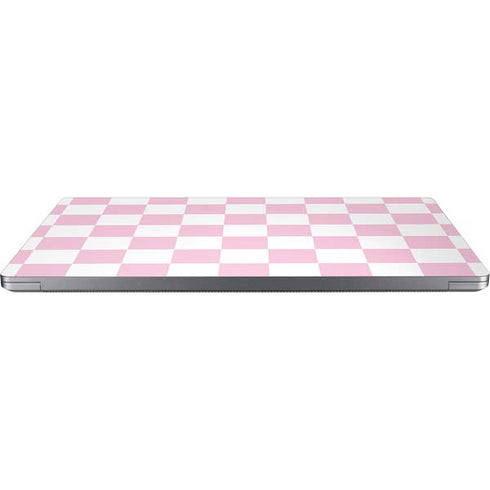Pink and White Checkerboard Universal Laptop 14in (11.4 x 8.2in) Skin