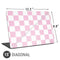 Pink and White Checkerboard Universal Laptop 15in (12.2 x 8.8in) Skin