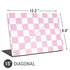 Pink and White Checkerboard Universal Laptop 15in (12.2 x 8.8in) Skin