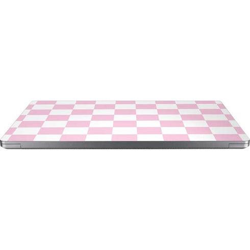 Pink and White Checkerboard Universal Laptop 18in (14.6 x 10.6in) Skin