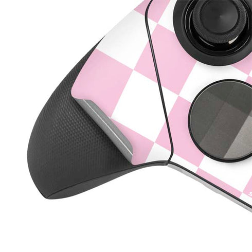 Pink and White Checkerboard Xbox Elite Wireless Controller Series 2 Skin