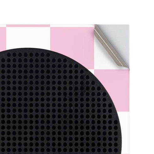 Pink and White Checkerboard Xbox Series S Console Skin