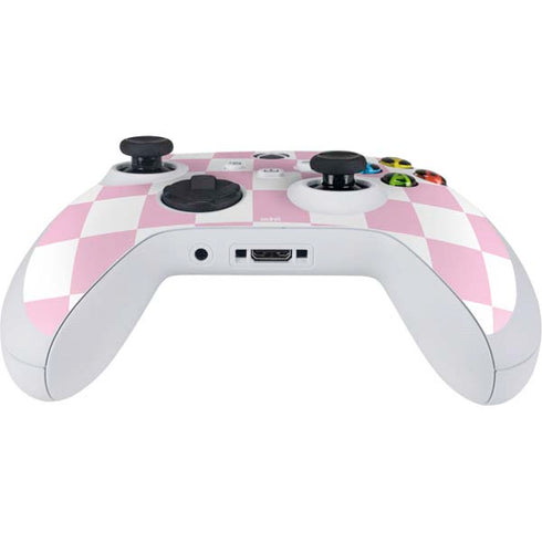 Pink and White Checkerboard Xbox Series S Controller Skin