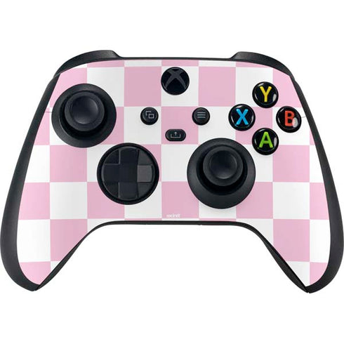 Pink and White Checkerboard Xbox Series X Controller Skin