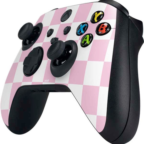 Pink and White Checkerboard Xbox Series X Controller Skin