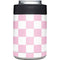 Pink and White Checkerboard Yeti Colster Can Insulator Skin