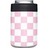 Pink and White Checkerboard Yeti Colster Can Insulator Skin
