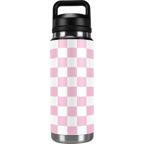 Pink and White Checkerboard YETI Rambler 26oz Bottle Skin