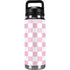 Pink and White Checkerboard YETI Rambler 26oz Bottle Skin