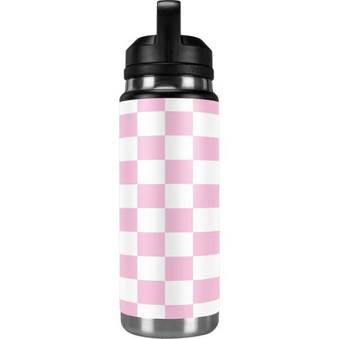 Pink and White Checkerboard YETI Rambler 26oz Bottle Skin
