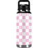 Pink and White Checkerboard YETI Rambler 36oz Bottle Skin