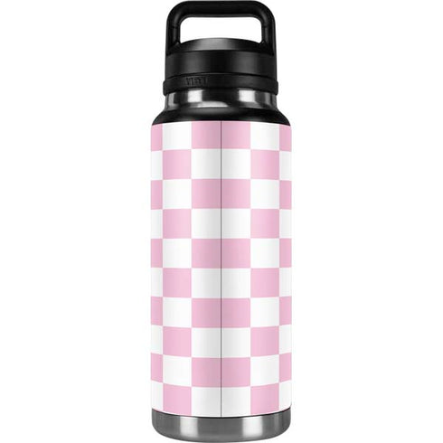 Pink and White Checkerboard YETI Rambler 36oz Bottle Skin