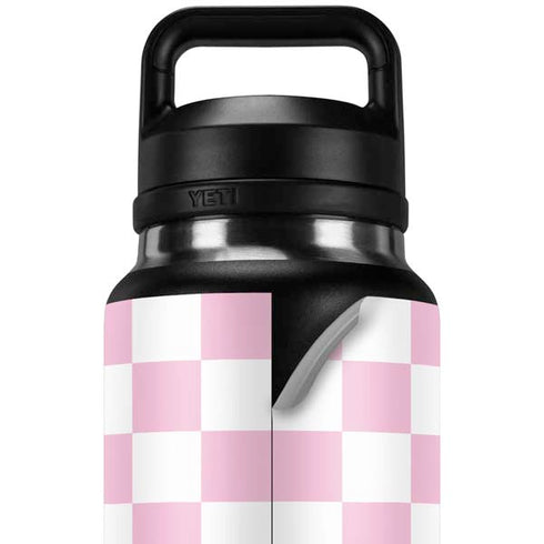 Pink and White Checkerboard YETI Rambler 36oz Bottle Skin