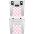 Pink and White Checkerboard YETI Roadie 24 Hard Cooler Skin