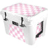 Pink and White Checkerboard YETI Tundra 35 Hard Cooler Skin
