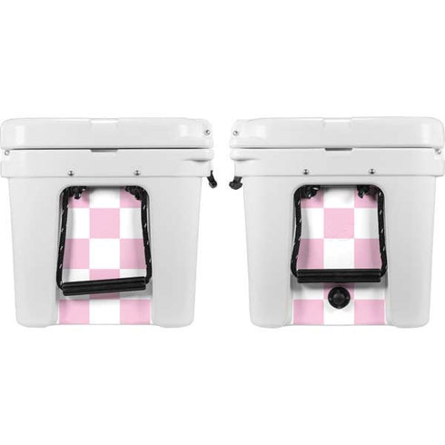 Pink and White Checkerboard YETI Tundra 35 Hard Cooler Skin