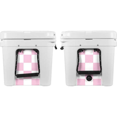 Pink and White Checkerboard YETI Tundra 45 Hard Cooler Skin