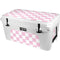 Pink and White Checkerboard YETI Tundra 65 Hard Cooler Skin
