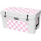 Pink and White Checkerboard YETI Tundra 75 Hard Cooler Skin
