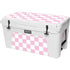 Pink and White Checkerboard YETI Tundra 75 Hard Cooler Skin