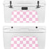 Pink and White Checkerboard YETI Tundra 75 Hard Cooler Skin