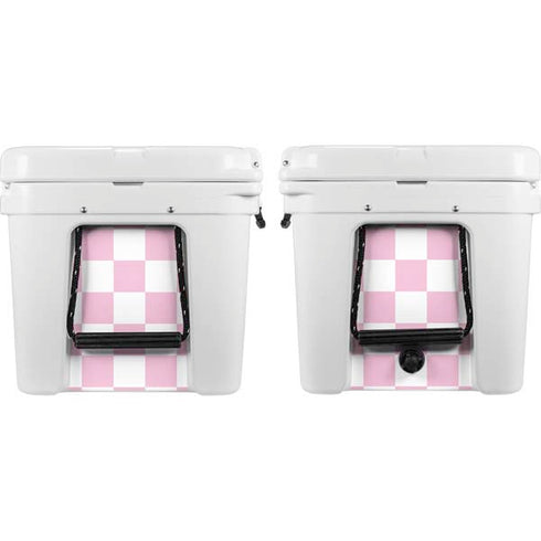 Pink and White Checkerboard YETI Tundra 75 Hard Cooler Skin