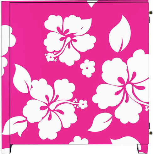 Pink and White Corsair 4000D Tempered Glass Mid-Tower ATX Case Skin